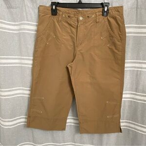 COLUMBIA / Ladies Dark Khaki Long Bermuda Shorts Size M